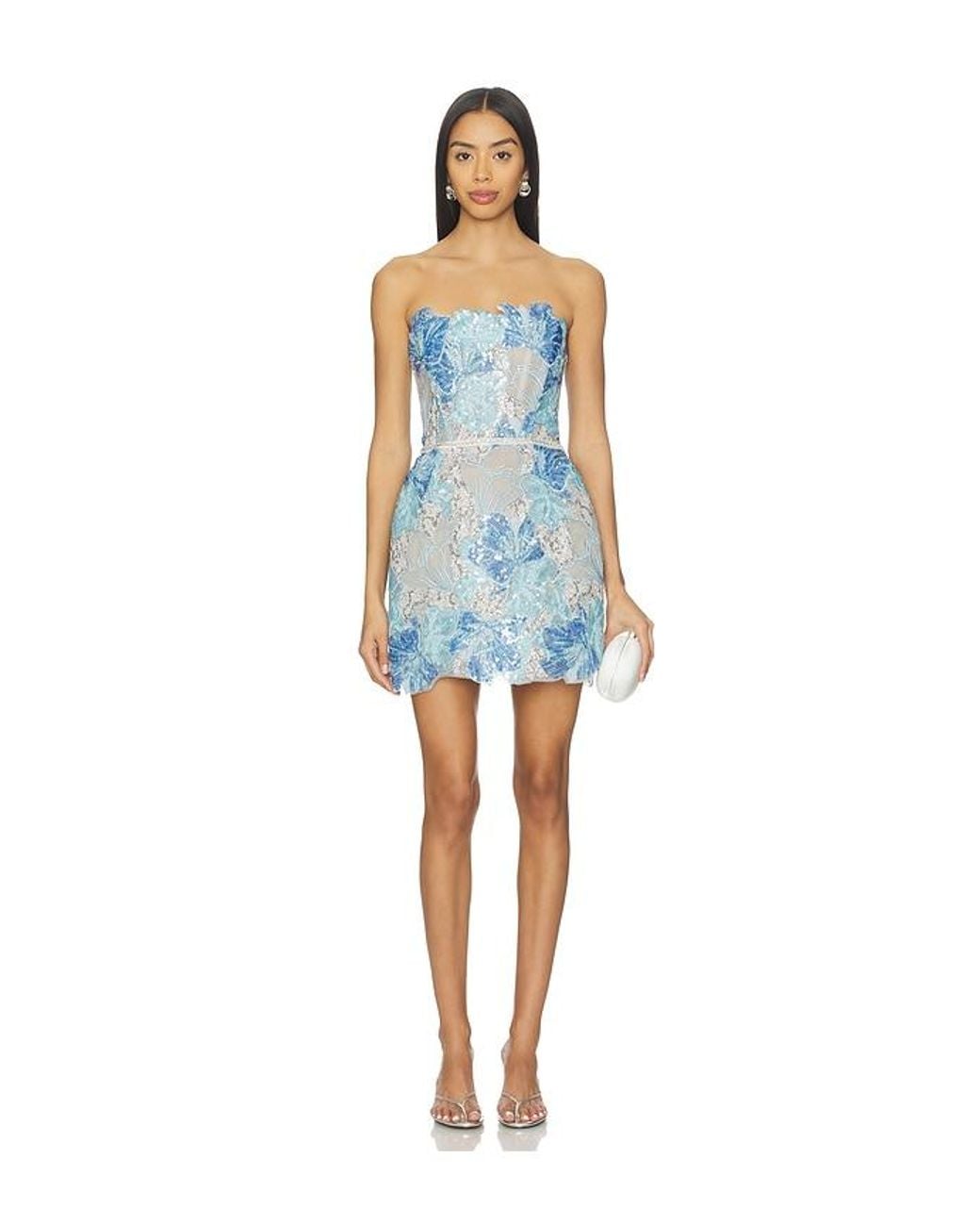 knee length dresses for ladies Bouquet Maraya in Lilac Mini Dress by Bronx and Banco – The Fitzroy main image 0