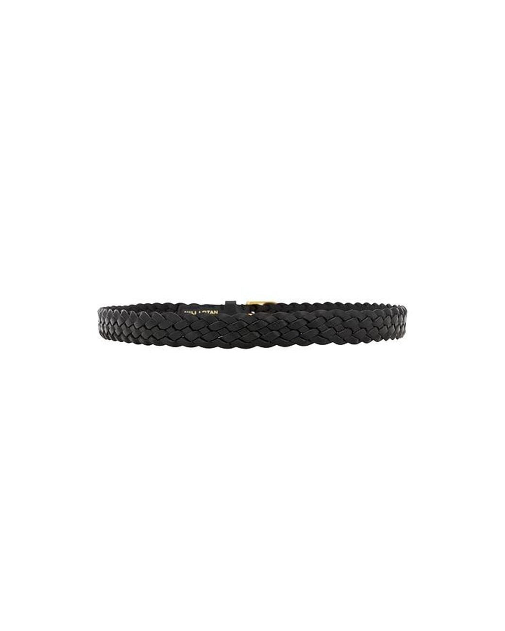 Nili Lotan Black Braided Jane Belt