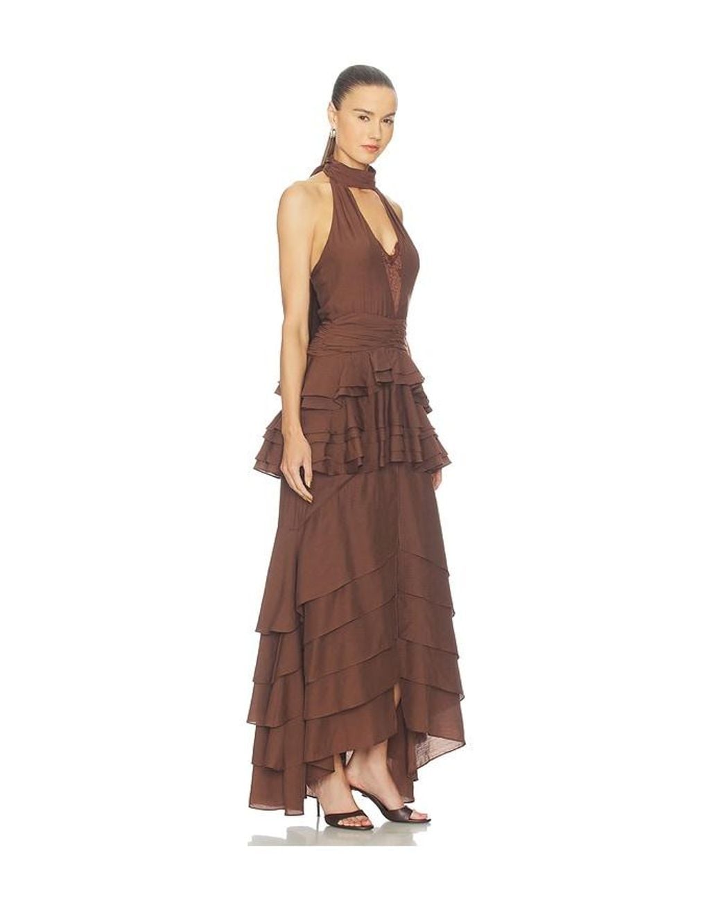 Elliatt Brown Rosera Halter Gown