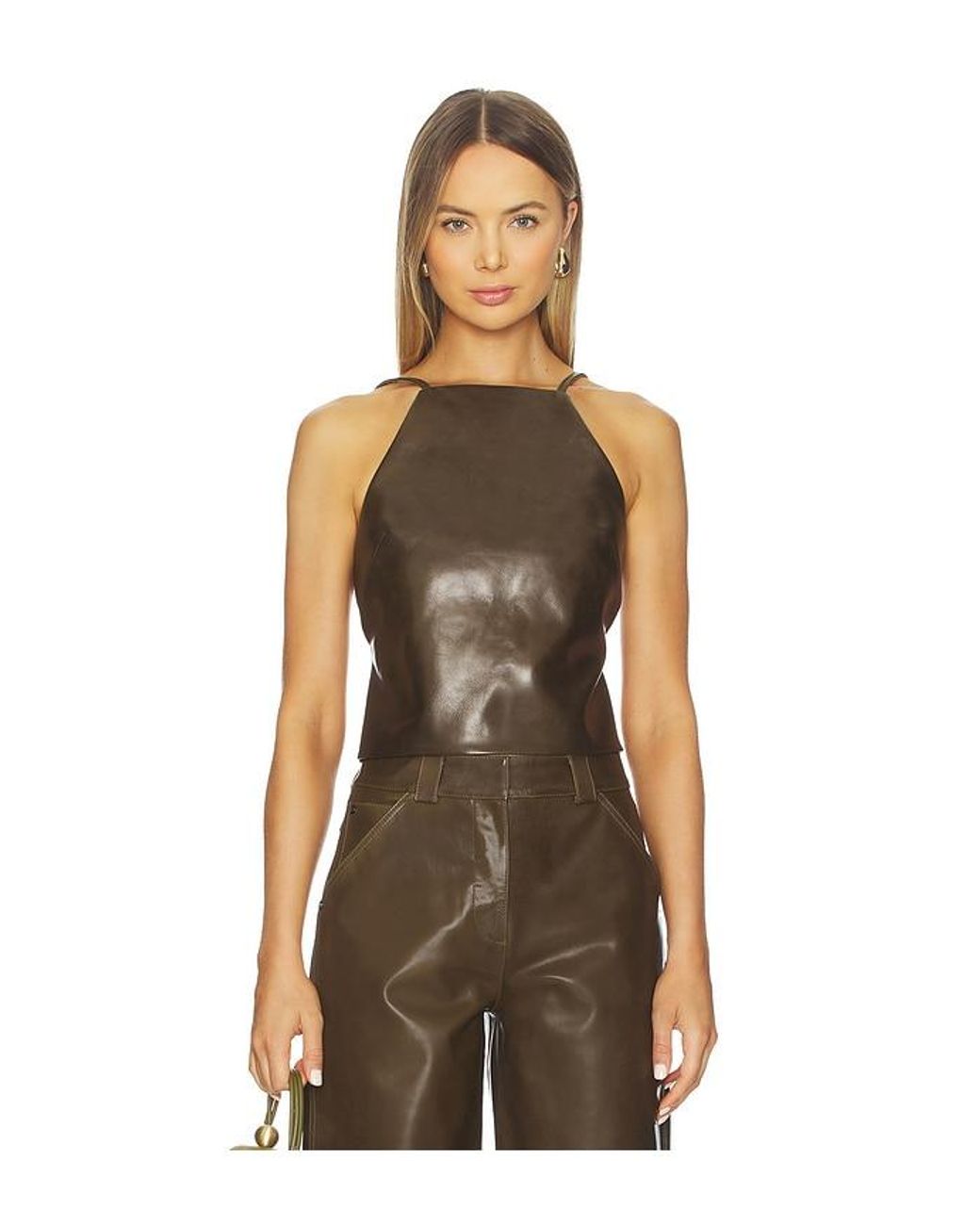 Cult Gaia Brown Juji Top