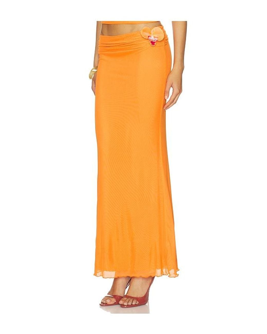 MORE TO COME Orange Yanisha Maxi Skirt
