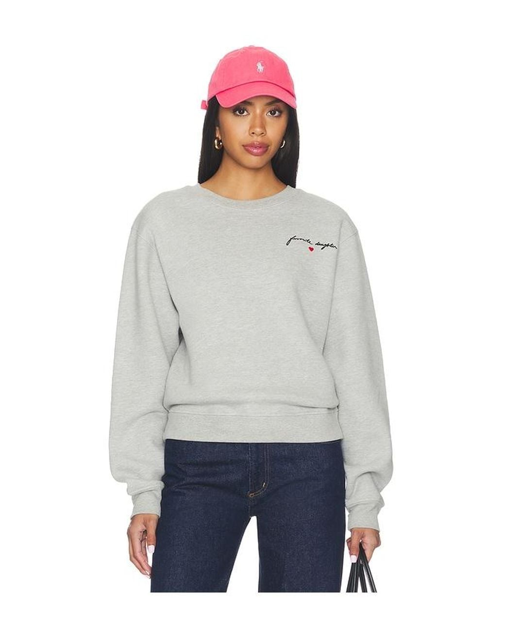 FAVORITE DAUGHTER Gray The Signature Classic Sweatshirt