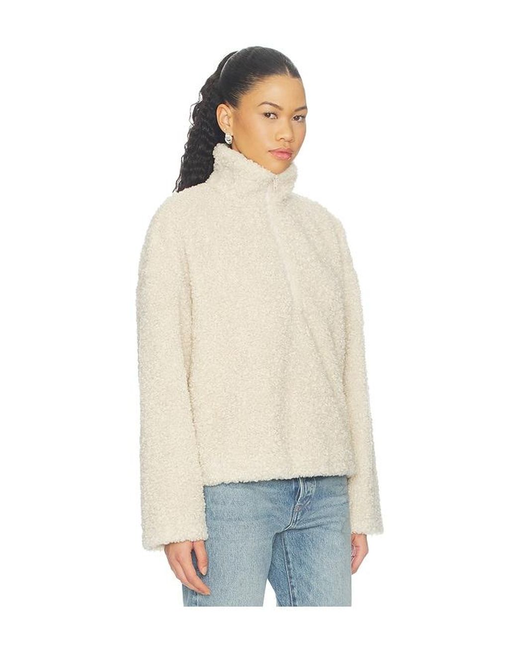 Lovers + Friends Natural Mikaela Half Zip Pullover