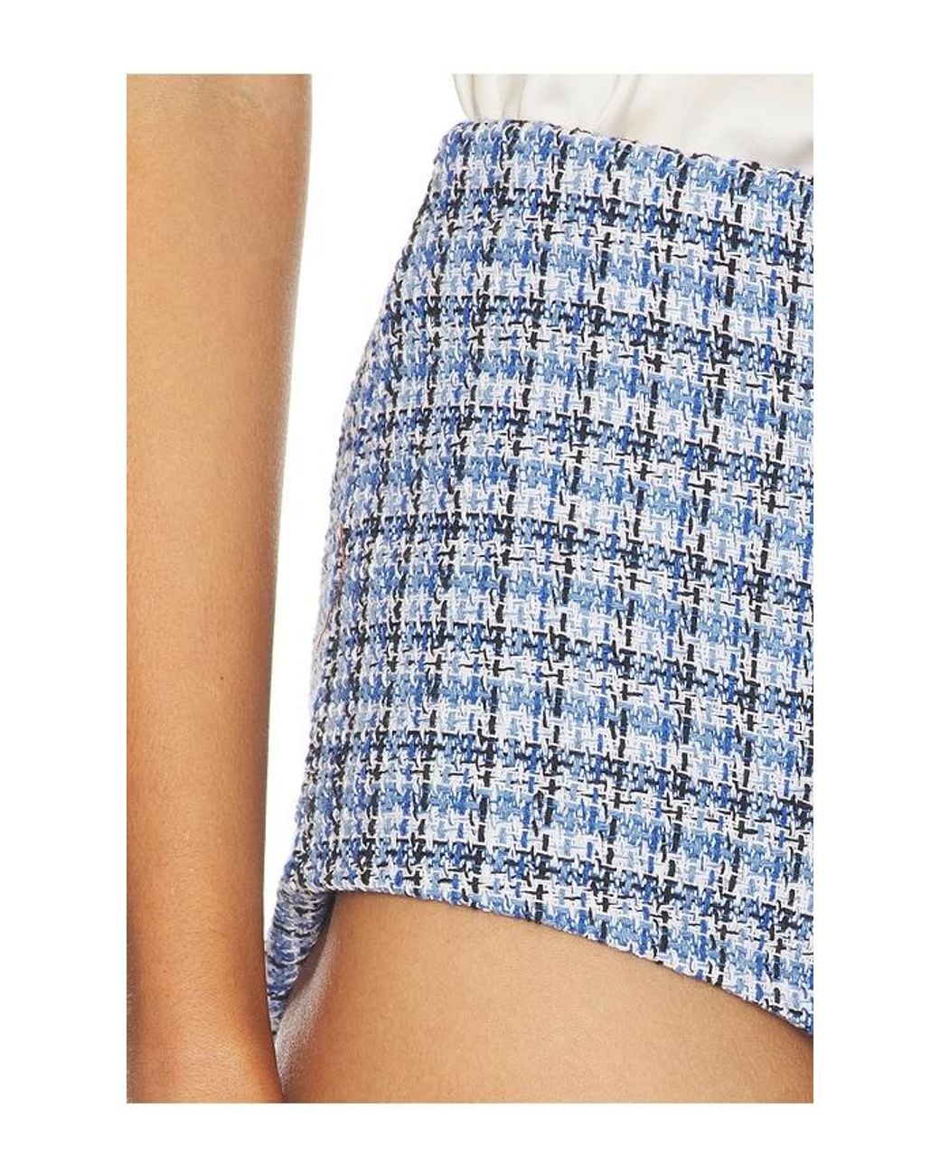 Milkwhite Blue Tweed Shorts
