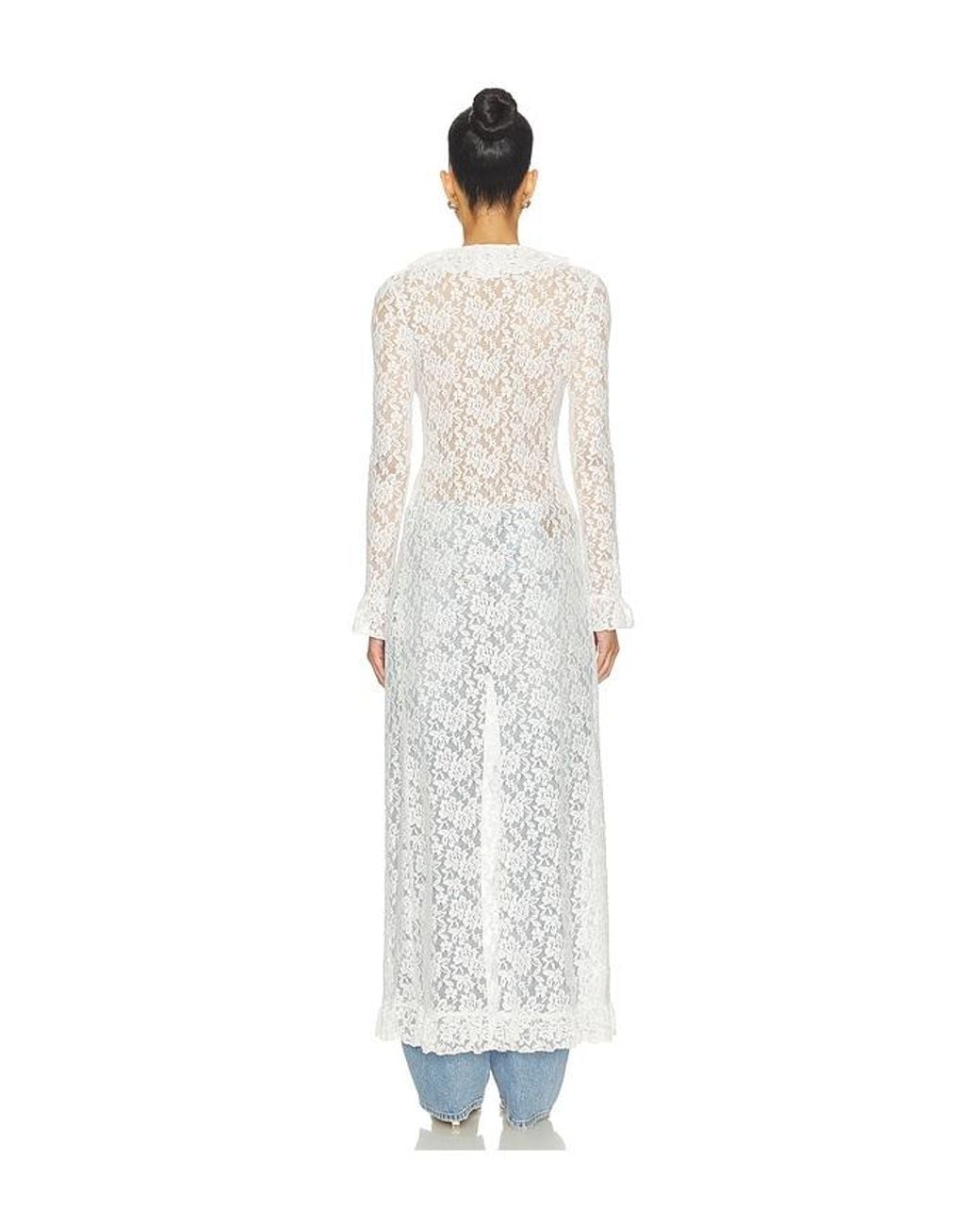 Lioness White Long Nights Duster