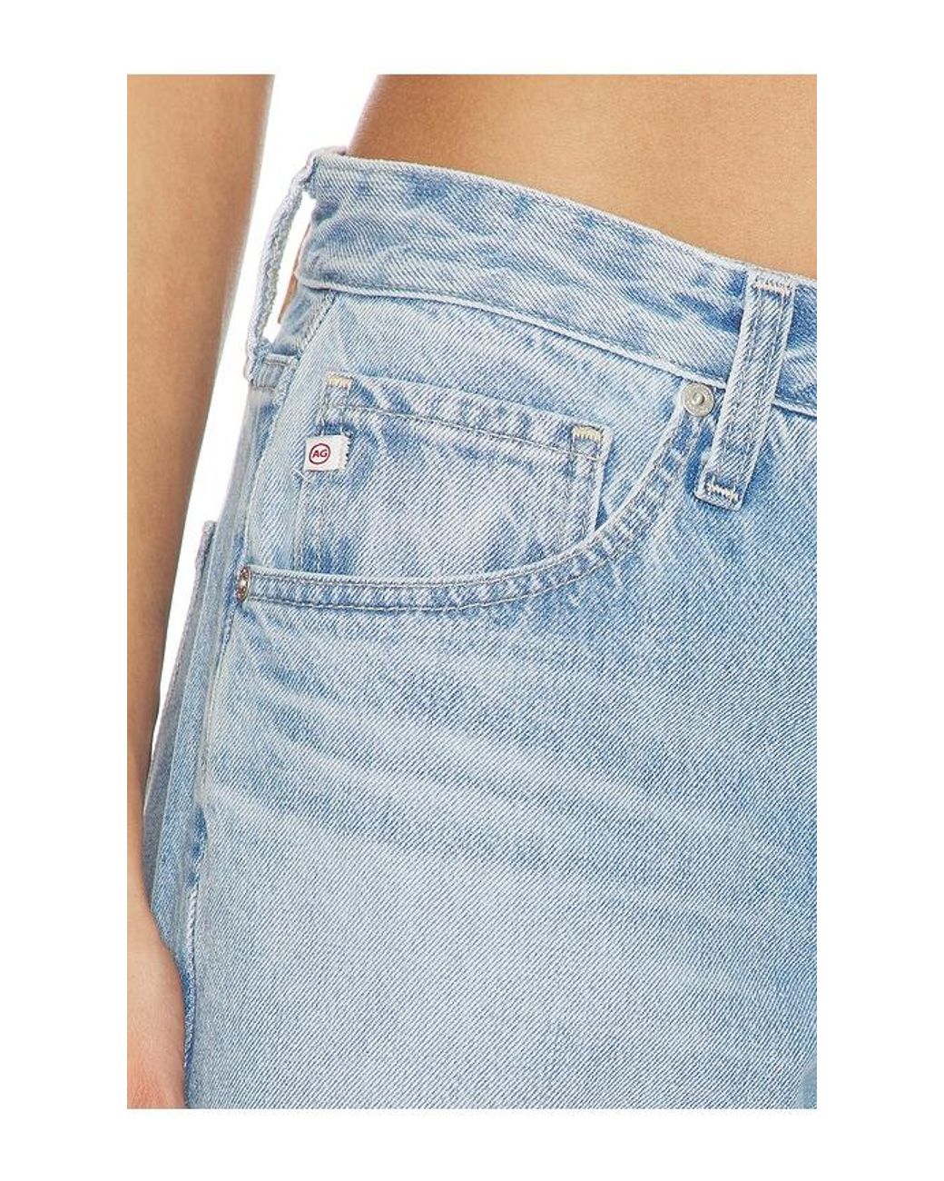 AG Jeans Blue Adria Low Rise Wide Leg Jeans