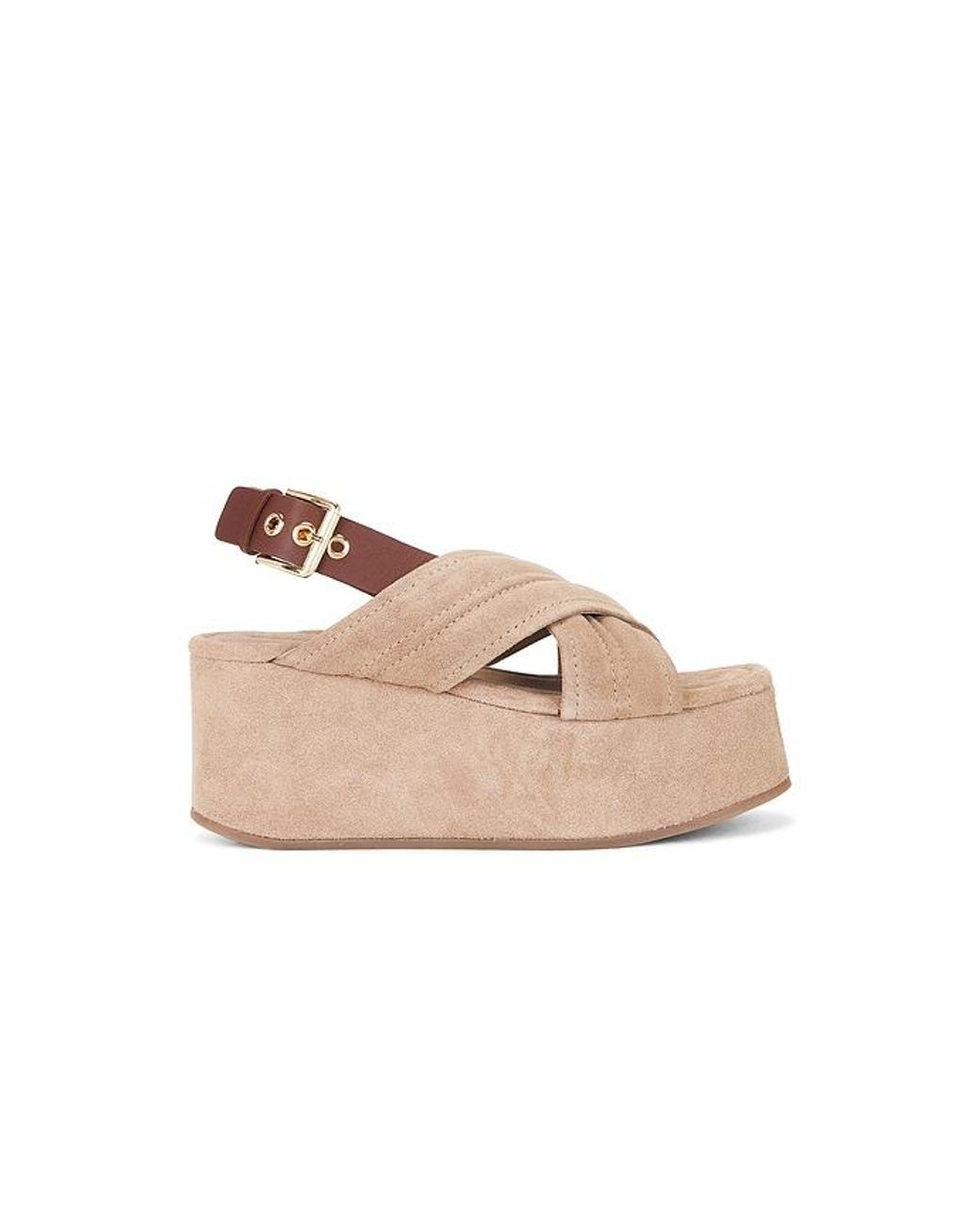 Free People Natural Beach Party Platform Sandal
