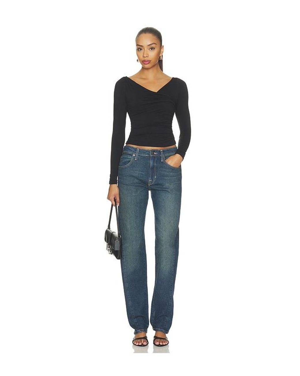 Free People Blue X We The Free Edie High Rise Tapered Jean