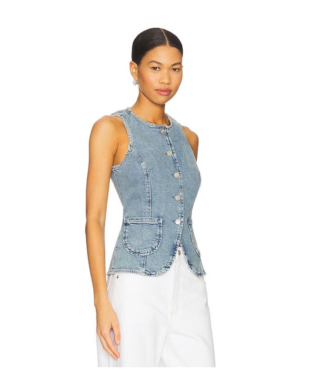 Rails Blue Portola Top