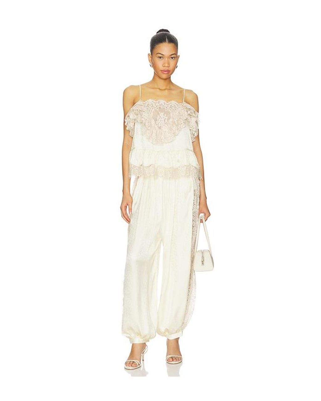 Sea White Ethel Solid Bloomer Pants