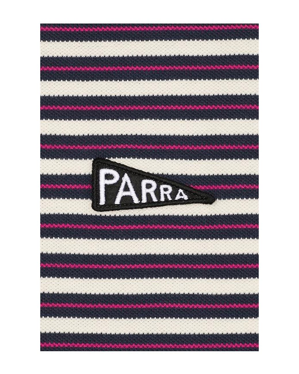 by Parra Red Flag Striper Polo Shirt for men