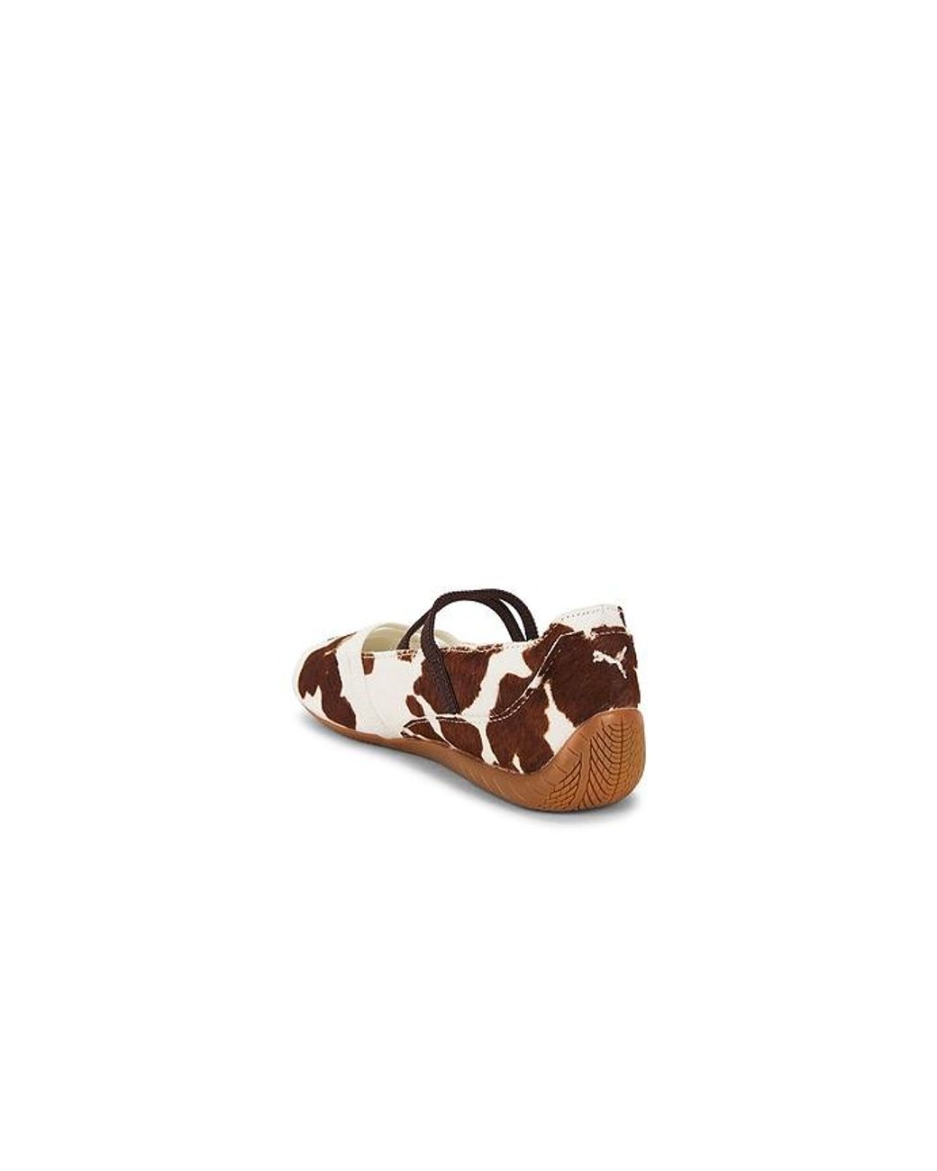 PUMA White Speedcat Cow Ballet Flat