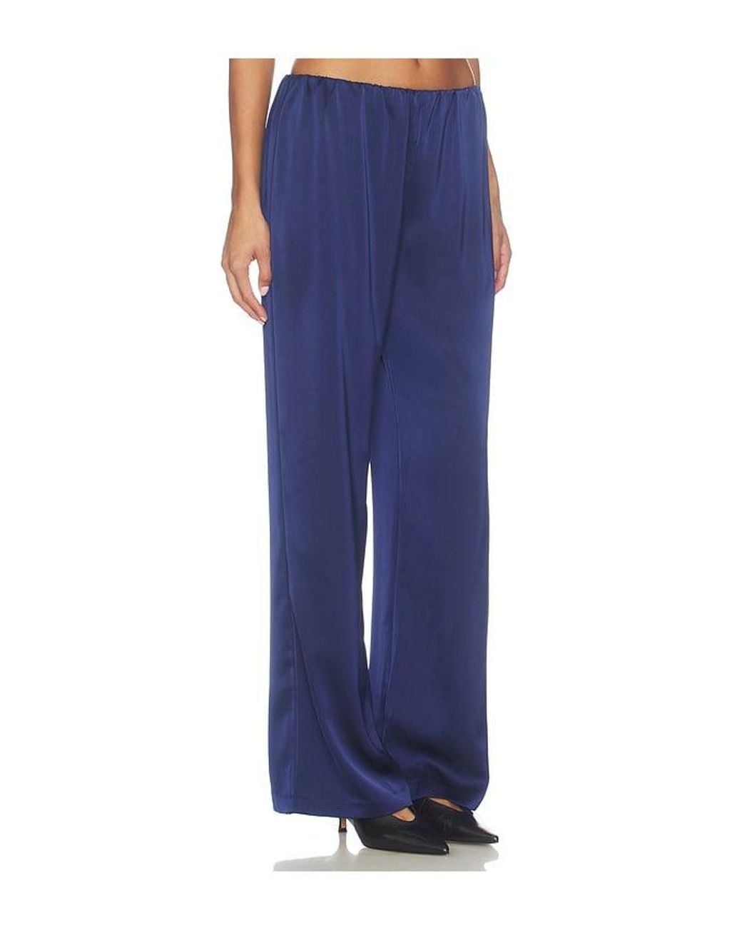 Lovers + Friends Blue Alette Satin Pants