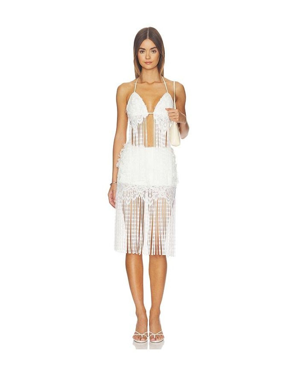 Kim Shui White Fringe Top