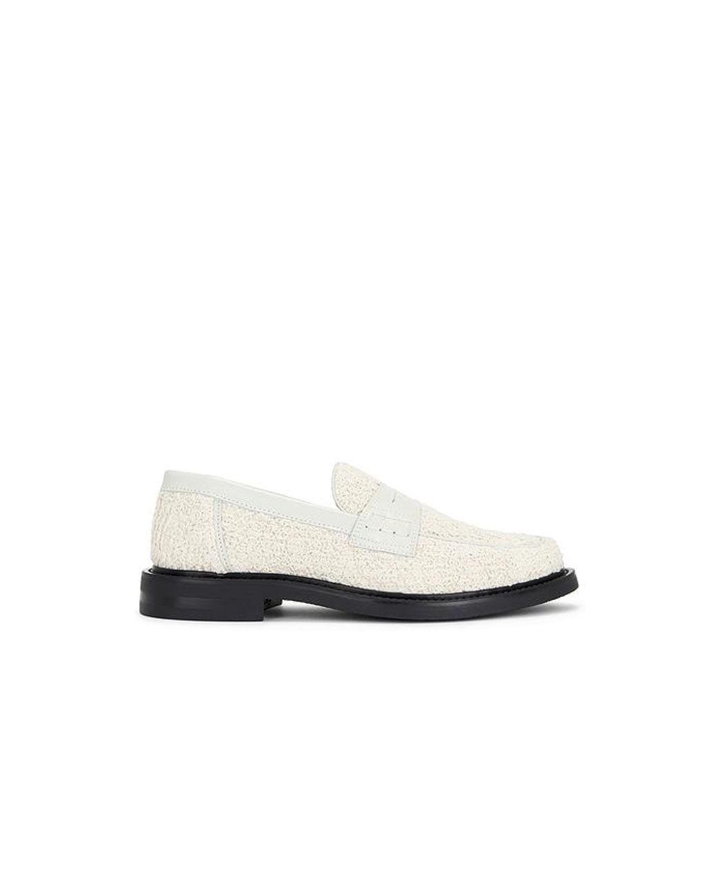 Filling Pieces White Crochet Loafer for men