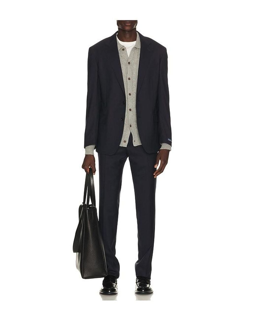 Polo Ralph Lauren Black Solid Twill Suit for men