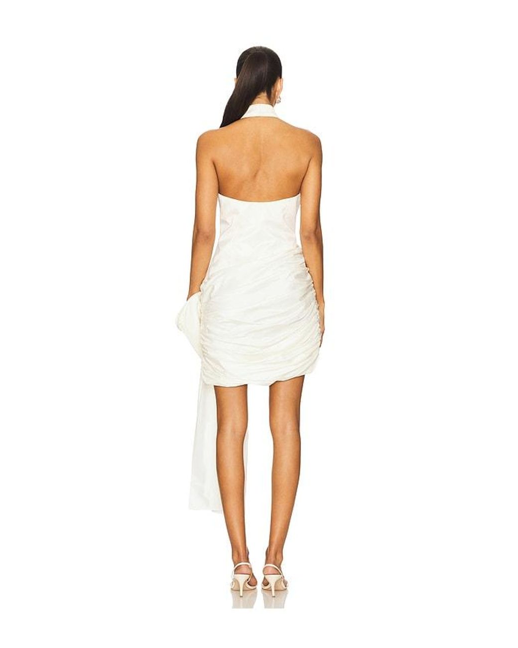 ROTATE BIRGER CHRISTENSEN White Satin Bow Dress