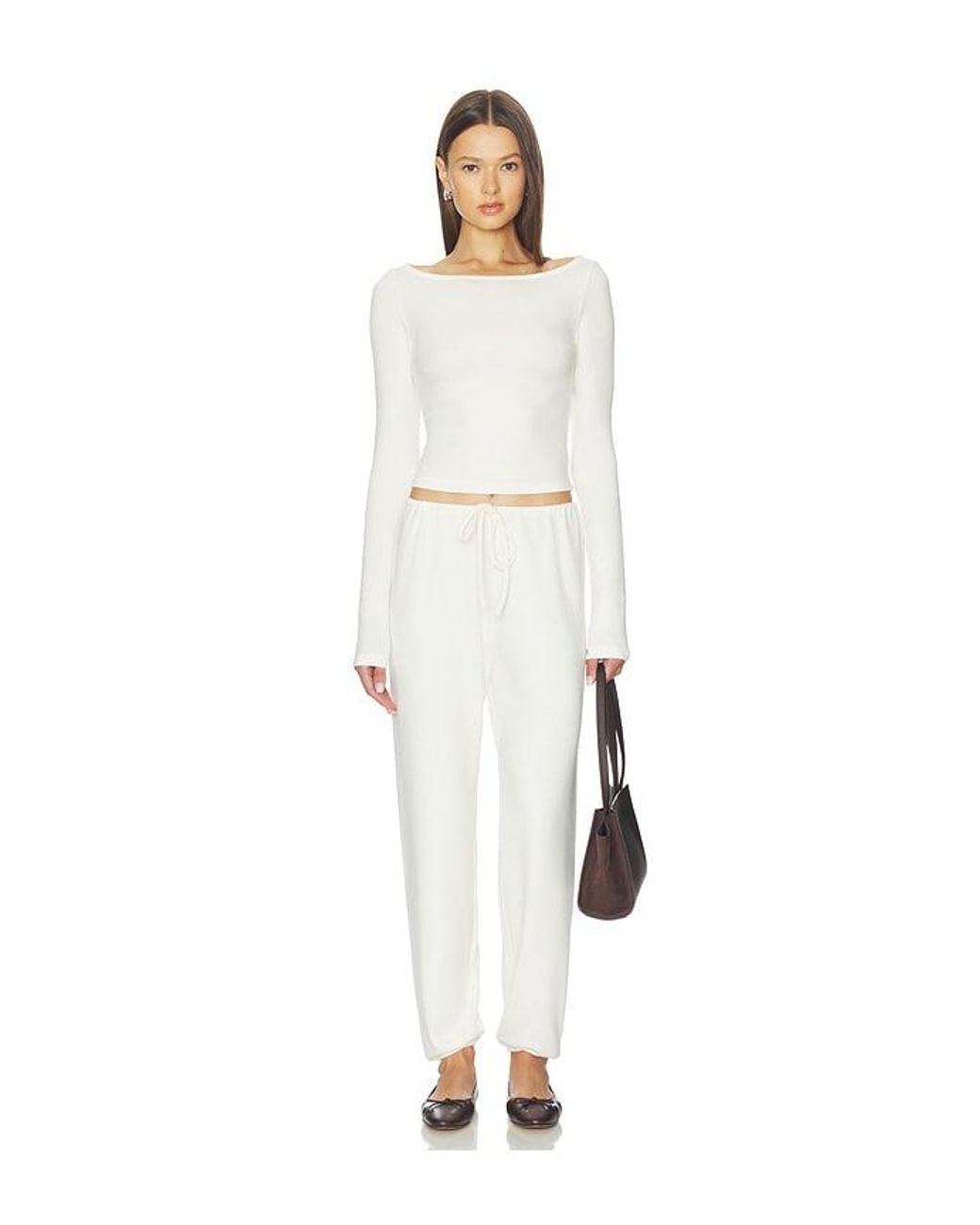 WellBeing + BeingWell White Sawyer Top