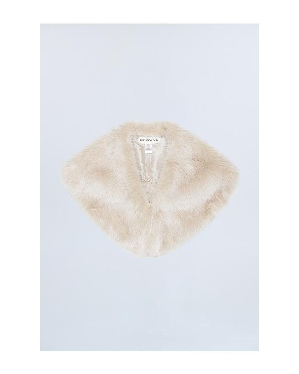 REVOLVE LOS ANGELES White Elyonne Faux Fur Shawl