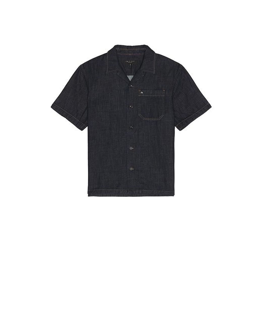 Rag & Bone Blue Denim Resort Shirt for men