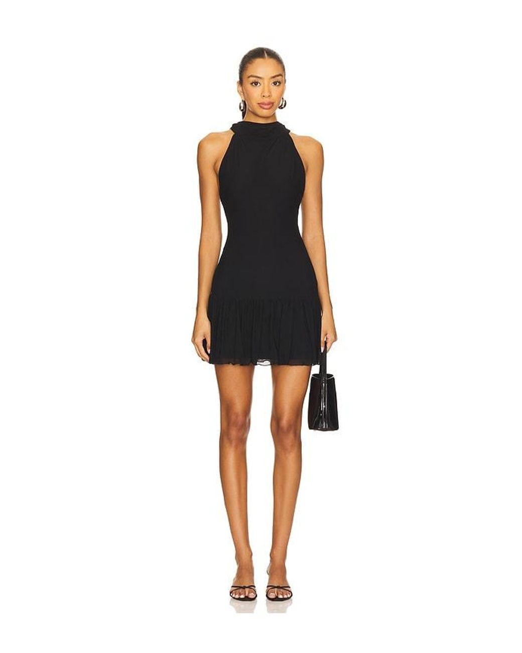 MORE TO COME Black Jolene Mini Dress