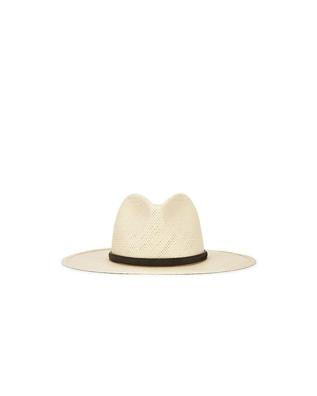Janessa Leone White Simone Fedora Hat