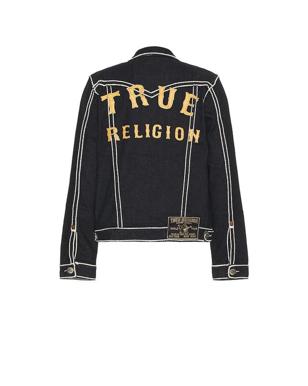 ジャケット・アウター TRUE RELIGION Jimmy 1971 western jacket True Religion Dark Blue Jimmy Rope Stitch Western Jacket