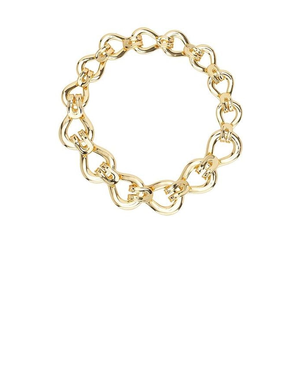 Lele Sadoughi Metallic Buckle Collar Necklace