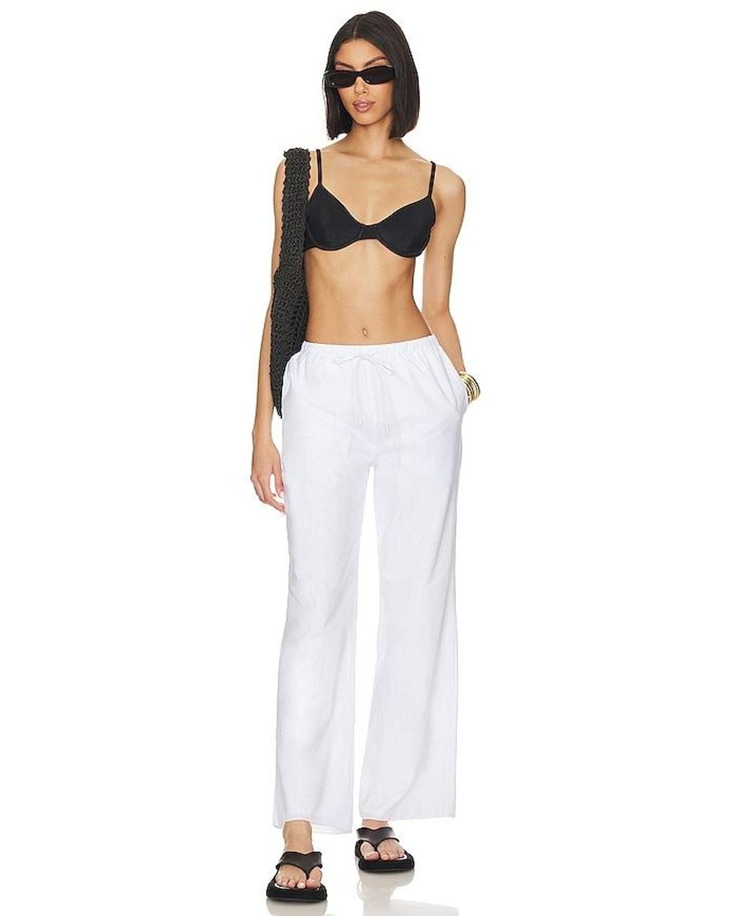 SNDY'S White X Revolve Linen Pants
