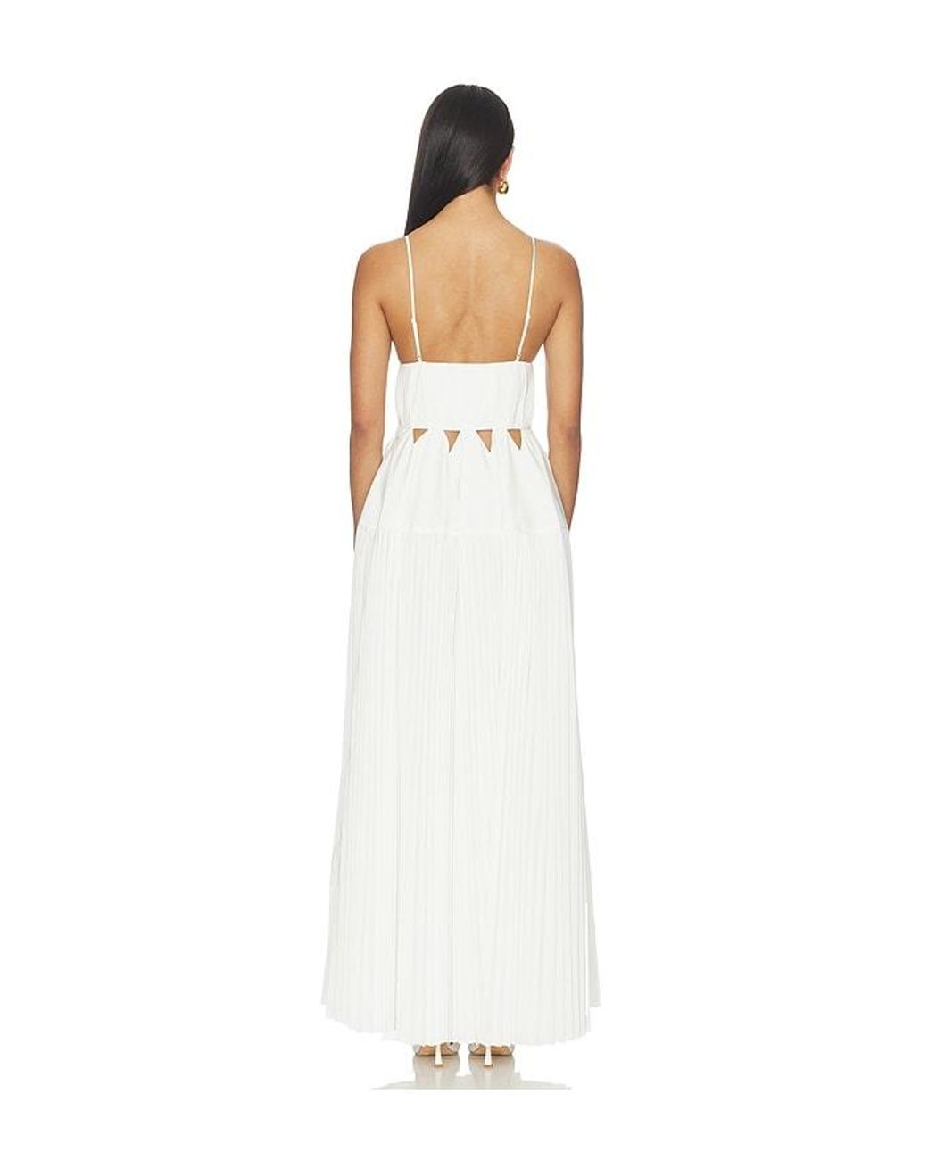 Jonathan Simkhai White Selene Sleeveless Gown