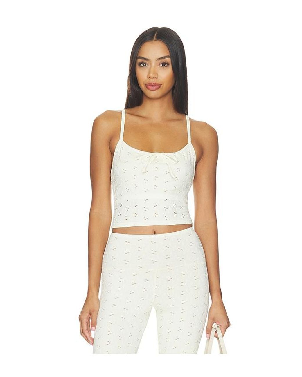 Strut-this White The Eyelet Tank Top