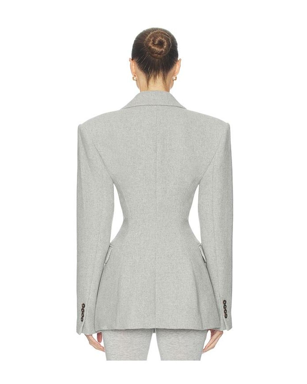 Helsa White Italian Wool Blend Blazer