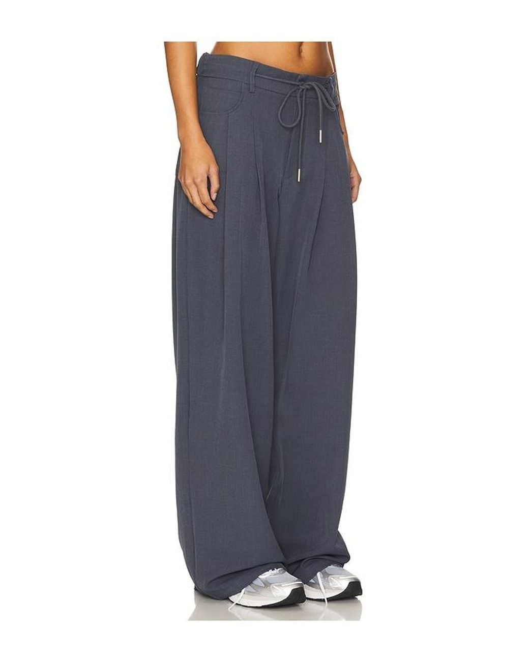 Lioness Blue Slouchy Twill Tie-Up Pants