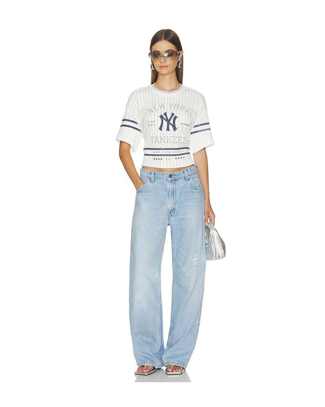 OFF SEASON White Femme Lace-Back Graphic Tee
