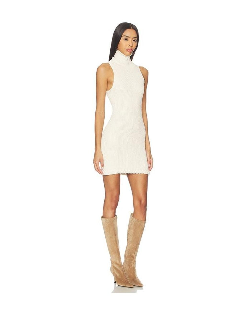 Tularosa White Emi Knit Mini Dress