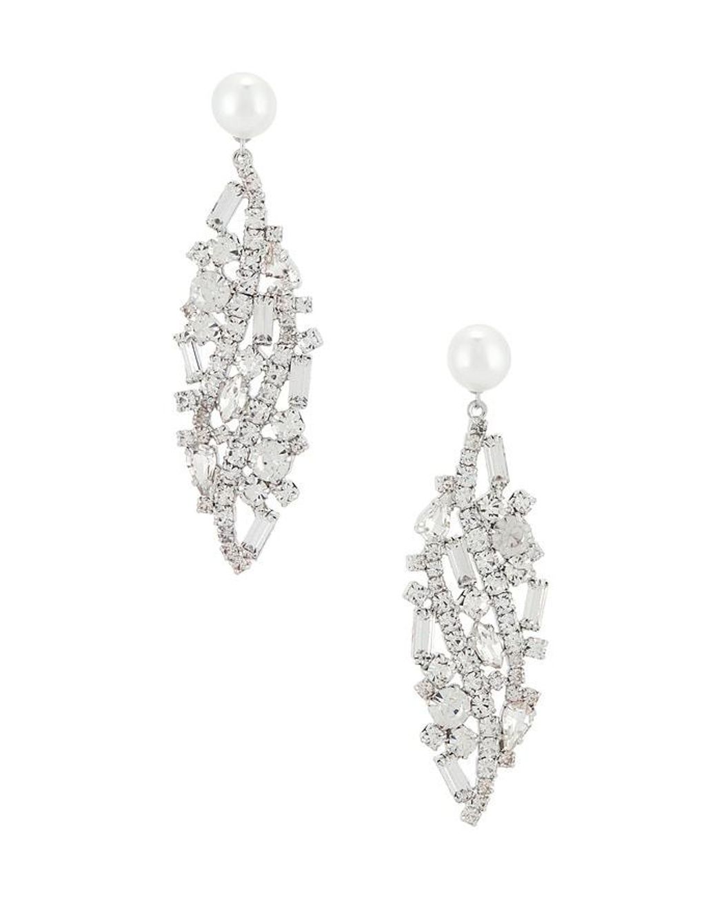 Magda Butrym White Drop Earrings