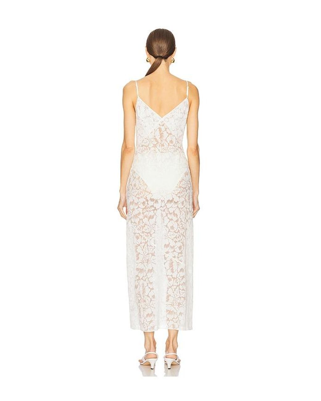 Onia White Burnout Slip Dress