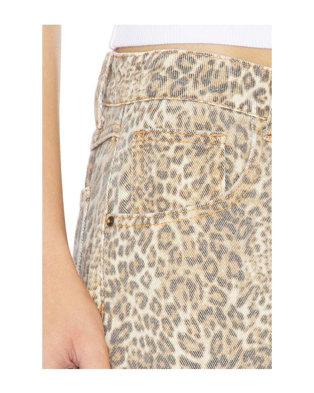 Lioness Natural Horseshoe Cropped Jeans