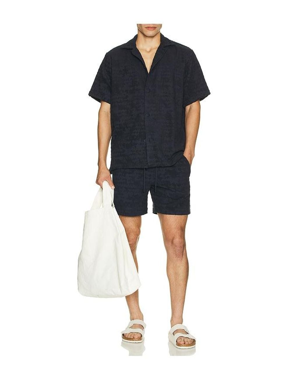 Oas Blue Night Lagoon Terry Shorts for men