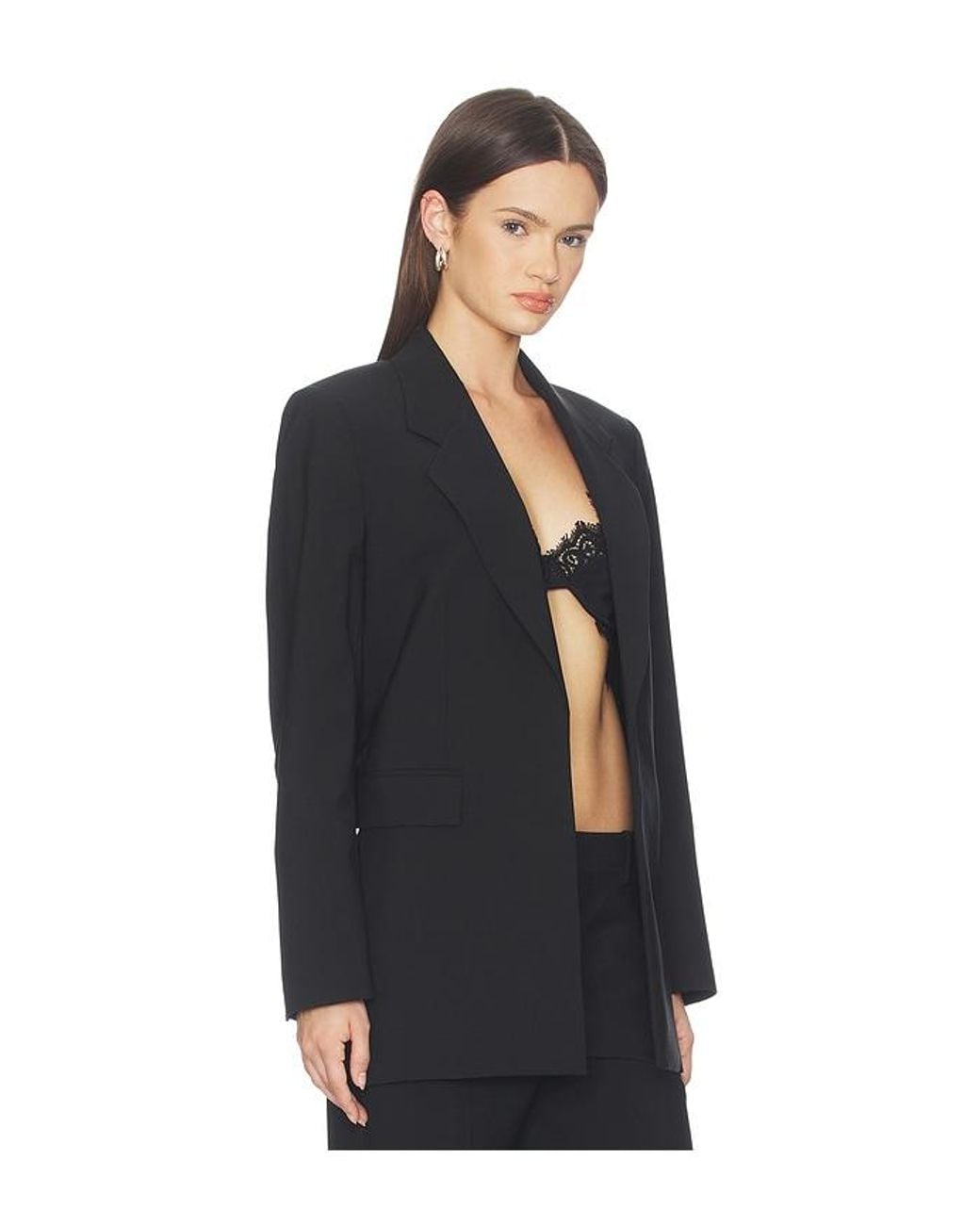 Theory Black Relaxed Slash Blazer