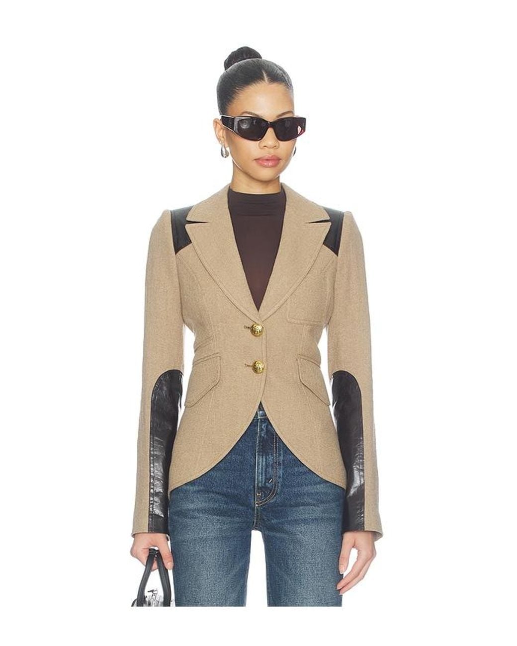 Smythe Blue Saddle-Patch Equestrian Blazer