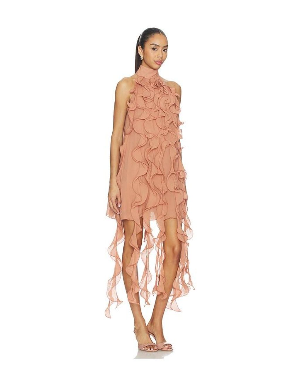 Aniye Records White Gaby Ruffle Dress