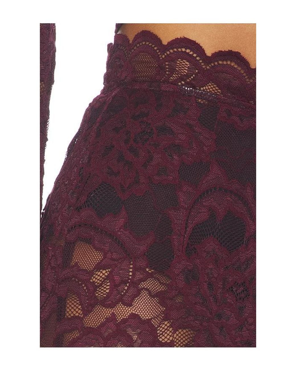 Nookie Red Delphine Lace Pants