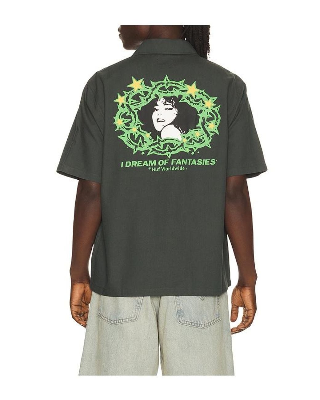Huf Black Fantasies Work Shirt for men
