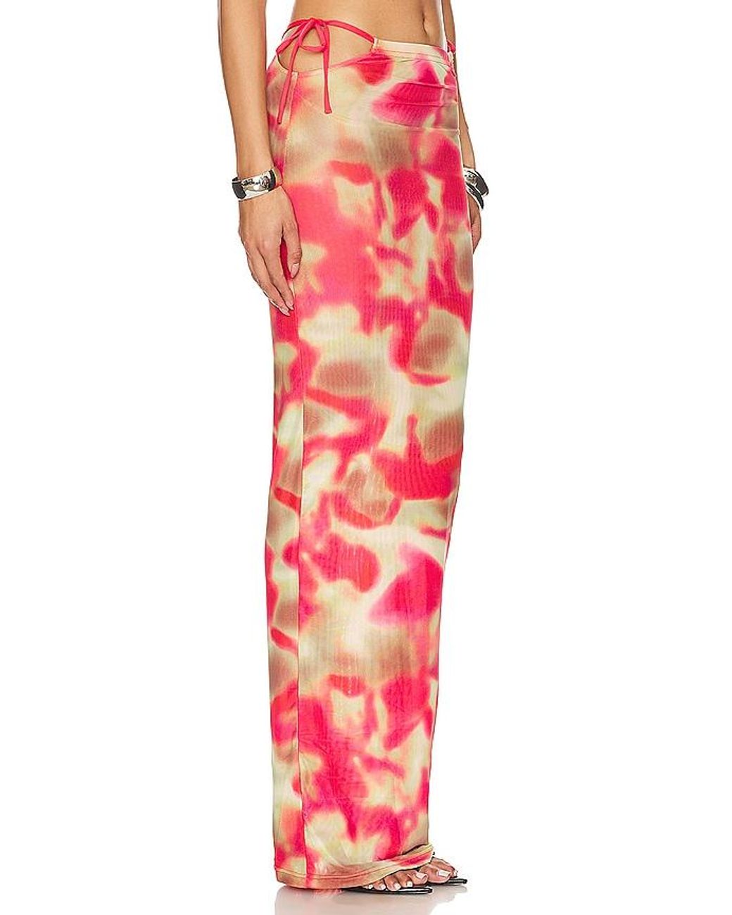 BY.DYLN Red Maddi Maxi Skirt