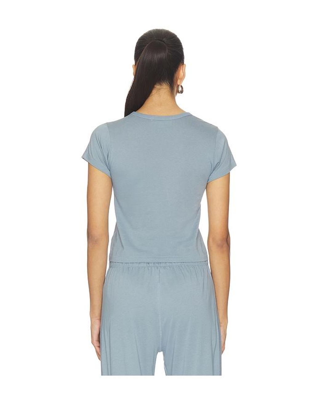 ÉTERNE Blue Butter Rib Short Sleeve Baby Tee
