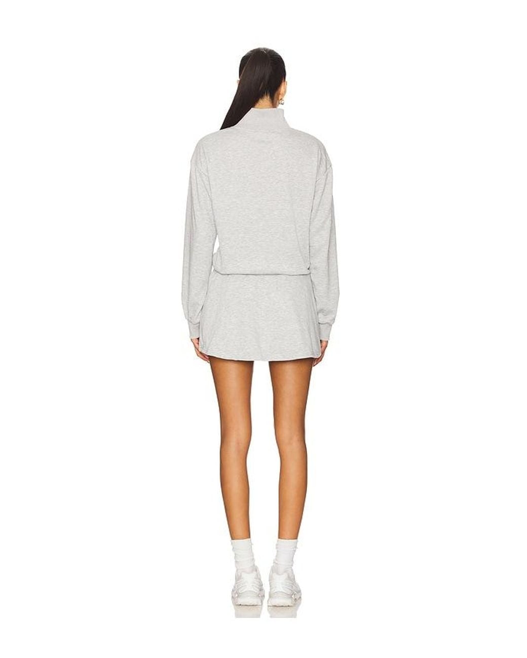superdown Gray Jenice Quarter Zip Dress