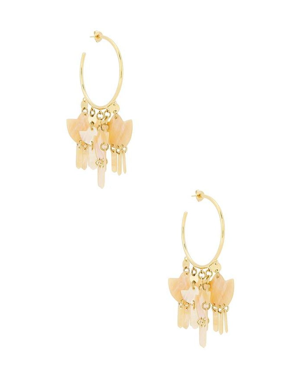 Isabel Marant White Yue Large Hoop Earrings