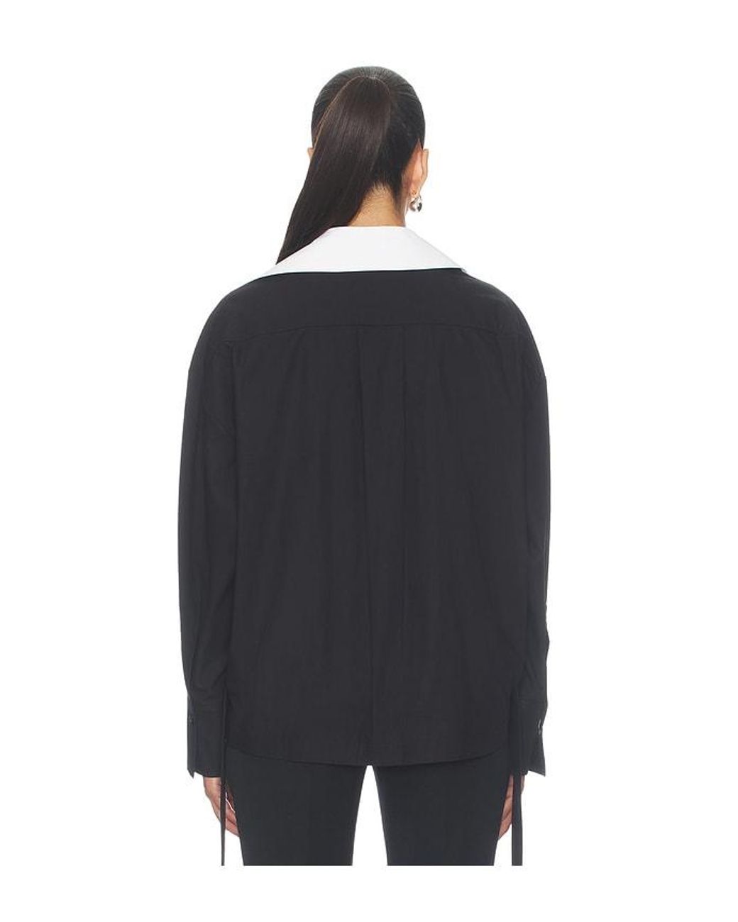 The Attico Blue Oversized Contrast Shirt