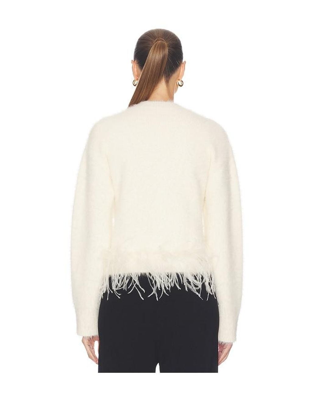 MAJORELLE White Kaelen Feather Sweater